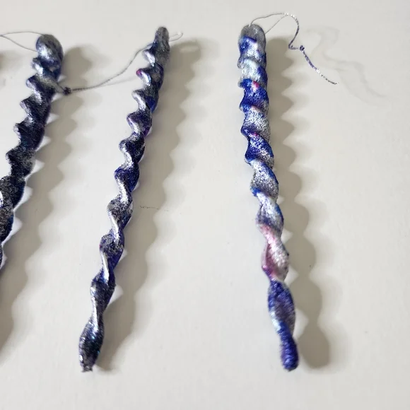 5 HANDCRAFTED Upcycled Swirly Unicorn Icecicle Ornaments HANDPAINTED Holiday - Picture 12 of 17